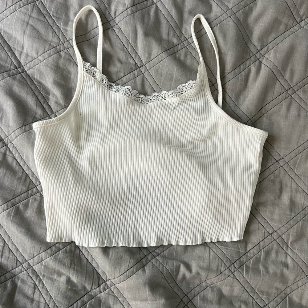 cropped white tank